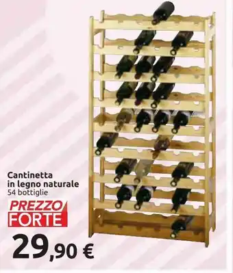 Carrefour Iper Cantinetta in legno naturale offerta