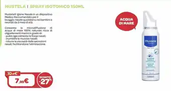 Bimbo Store Mustela spray isotonico 150ml offerta