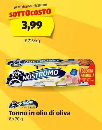 ALDI Tonno in olio di oliva offerta