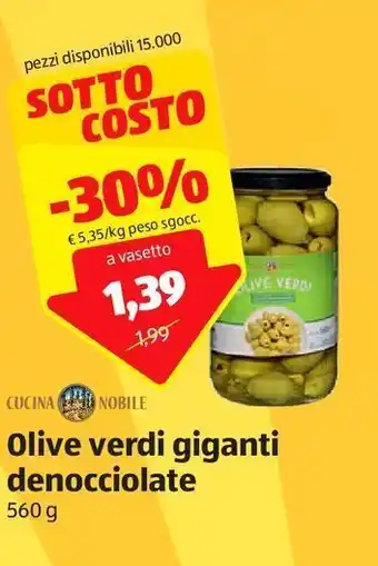 ALDI Olive verdi giganti denocciolate offerta