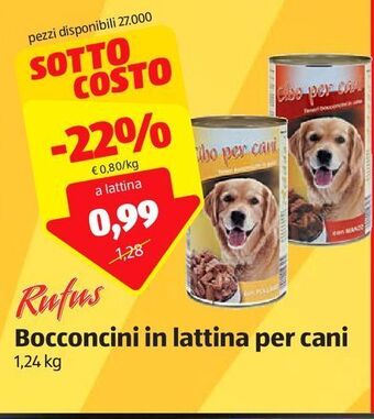 ALDI Bocconcini in lattina per cani offerta