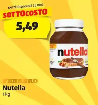 ALDI Nutella offerta