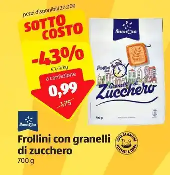ALDI Frollini con granelli di zucchero offerta