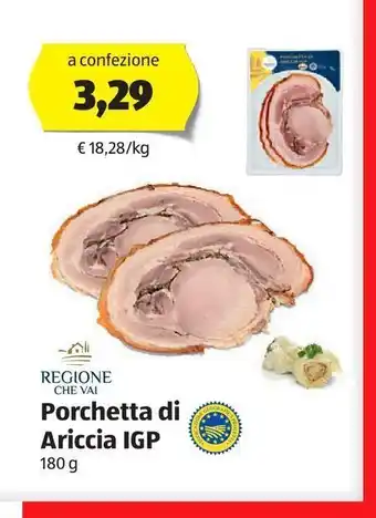 ALDI Porchetta di ariccia igp offerta