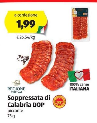 ALDI Soppressata di calabria dop offerta