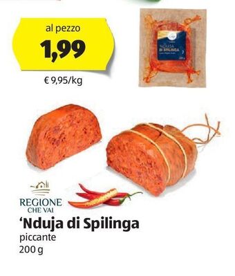 ALDI 'nduja di spilinga offerta