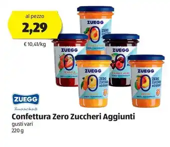 ALDI Confettura zero zuccheri aggiunti offerta