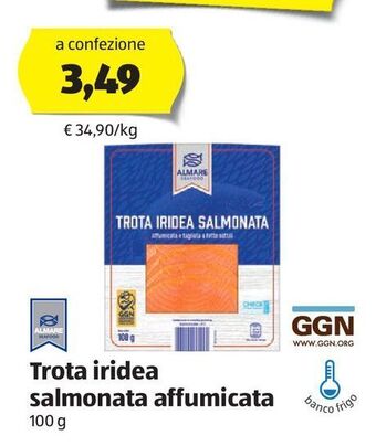 ALDI Trota iridea salmonata affumicata offerta