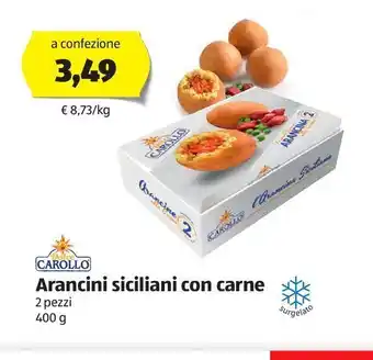 ALDI Arancini siciliani con carne offerta