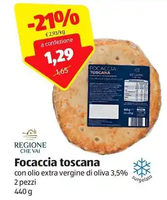 ALDI Focaccia toscana offerta