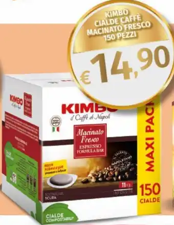 Ok Sigma Kimbo Cialde Caffè Macinato Fresco 150 pezzi offerta
