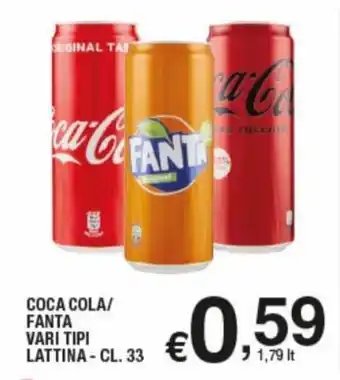 Ok Sigma Coca Cola/ Fanta vari tipi lattina - 33 cl offerta