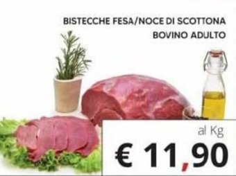 Supermercati Visotto Bistecche Fesa/ Noce di Scottona Bovino Adulto offerta