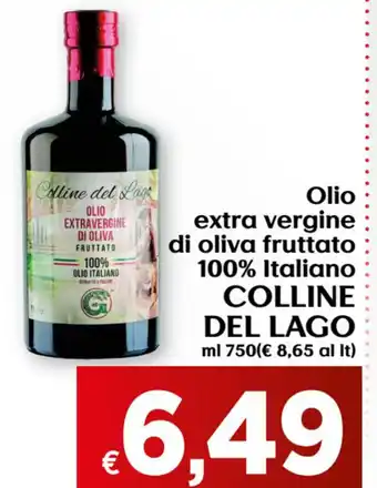 Maxi Supermercati Colline Del Lago Olio extra vergine di oliva fruttato 100% italiano 750ml offerta