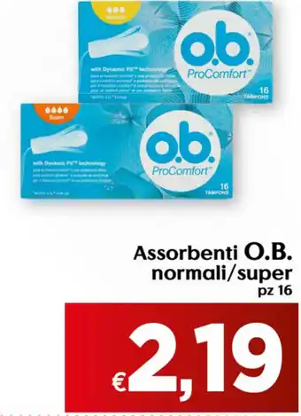 Maxi Supermercati O.B Assorbenti normali/Super offerta