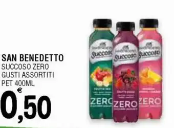 Al Discount San Benedetto Succoso Zero gusti assortiti 400 ml offerta