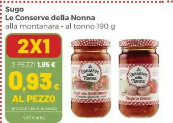 Coop Le Conserve della Nonna Sugo Alla Montanara 190 G(ml) offerta
