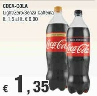 Crai Coca Cola Coca-Cola - Coca-Cola Senza Caffeina 1500 G(ml) offerta