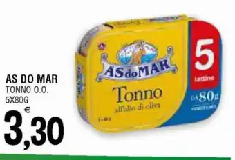 Al Discount Às do Mar Tonno 0.0. 5x80g offerta