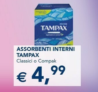 Esselunga Tampax Assorbenti interni offerta