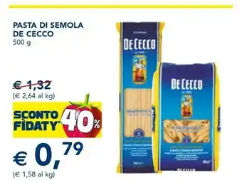 Esselunga De Cecco Pasta di semola offerta