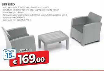 Famila Iseo Arredo giardino offerta