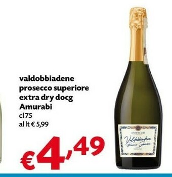 Pam Amurabi Valdobbiadene Prosecco Superiore Extra Dry Docg offerta