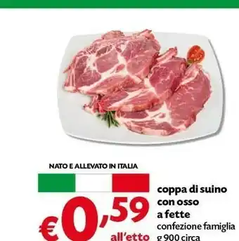 Pam Coppa Di Suino Con Osso A Fette offerta