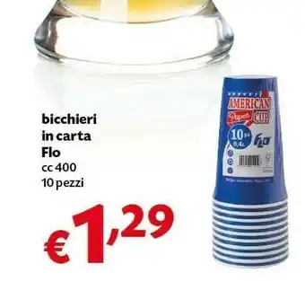 Pam Flo Bicchieri In Carta offerta