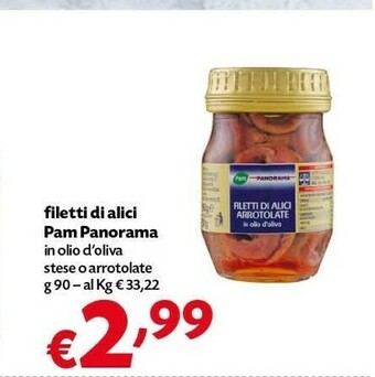 Pam Pam Filetti Di Alici In Olio Di Oliva offerta