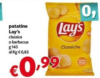 Pam Lay's Patatine Classiche 145 G(ml) offerta
