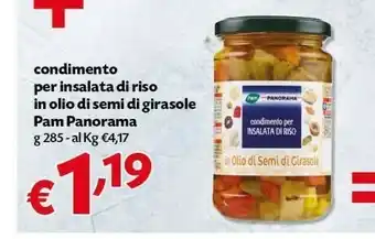 Pam Pam Condimento Per Insalata Di Riso In Olio Di Semi Di Girasole offerta