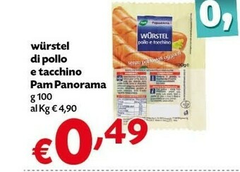 Pam Pam Panorama - Würstel Di Tacchino E Pollo 100 G(ml) offerta