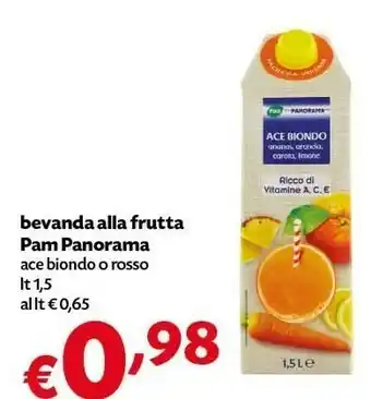 Pam Ace Pam Panorama Bevanda Alla Frutta Biondo offerta