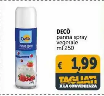 Deco Maxistore Decò panna spray vegetale 250 ml offerta