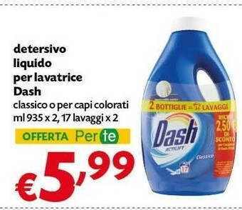 Pam Dash Detersivo Liquido Per Lavatrice Classico offerta