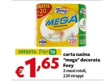 Pam Foxy Carta Cucina Mega Decorata offerta