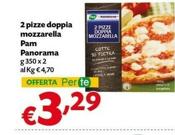 Pam Pam Panorama 2 Pizze Doppia Mozzarella offerta