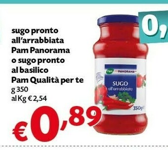 Pam Pam & Panorama - Sugo All'Arrabbiata 350 G(ml) offerta