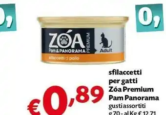 Pam Pam Panorama Sfilaccetti Di Pollo Per Gatti Zoa Premium offerta