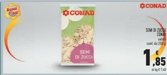 Conad Conad - Semi Di Zucca 250 G(ml) offerta