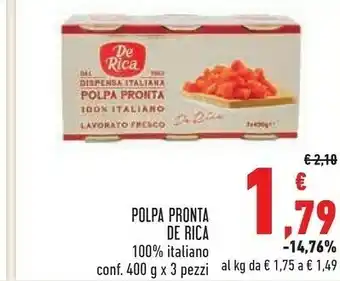 Conad De rica Pomodori pelati offerta