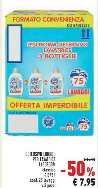 Conad Lysoform Detersivo lavatrice offerta