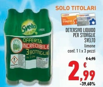 Conad Svelto Detersivo piatti offerta