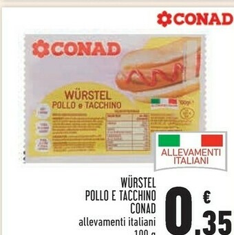 Conad Wurstel di pollo offerta