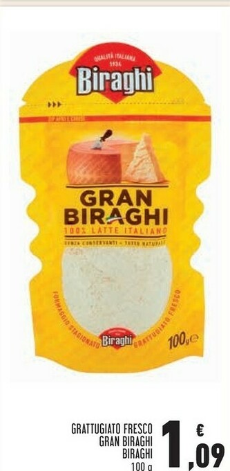 Conad Biraghi Formaggio Grattugiato offerta