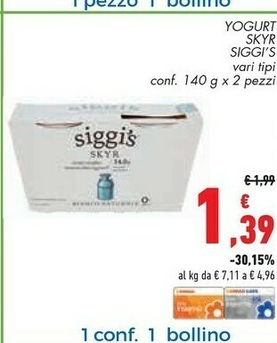 Conad Siggi's Yogurt offerta