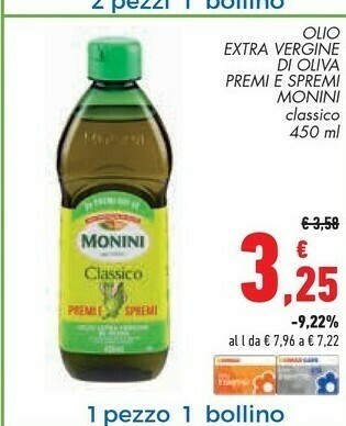 Conad Monini Olio extravergine di oliva offerta
