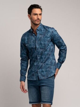 Invidia Camicia uomo fantasia realizzata in tessuto popeline stampato offerta