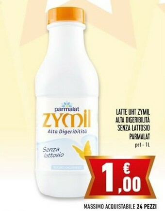Conad Superstore Parmalat Zymil Latte Intero Alta Digeribilità Senza Lattosio UHT 1000 G(ml) offerta